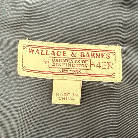 Wallace‎ & Barnes Blazer Men's 42R (fits 44) Navy Subalpino Wool Unlined J Crew - Picture 6 of 11